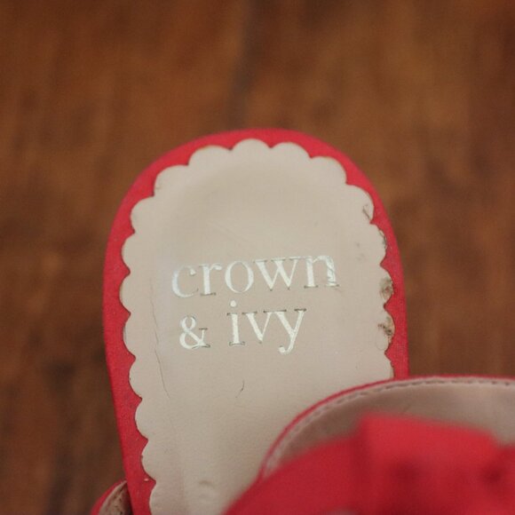 Crown & Ivy  Lucyn Tassel Heels with Ankle Strap Size 8 - Picture 9 of 11